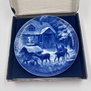 Vintage 1971 Kaiser Porcelain Christmas Plate Silent Night West Germany Boxed